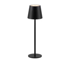 JUST LIGHT. Euria LED-bordlampe, sort, jern IP54