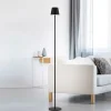 JUST LIGHT. Euria LED-gulvlampe, sort, jern, IP54