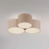 JUST LIGHT. Grøn Duro loftlampe, tekstil, 3 lyskilder