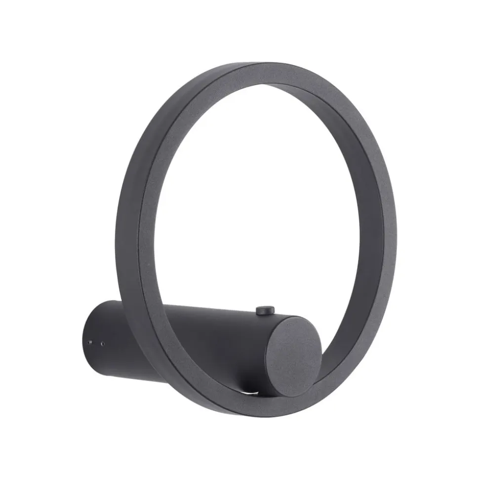 JUST LIGHT. LED-batteridrevet væglampe Archie, sort, 3.000 K