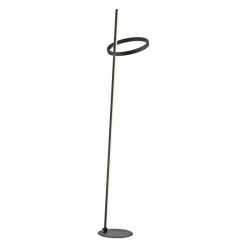 JUST LIGHT. LED-gulvlampe Ritus sort jern Dæmper 3.000 K