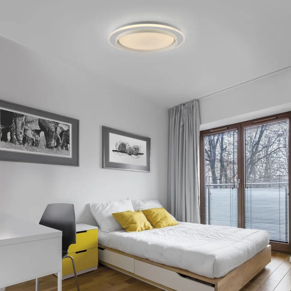 JUST LIGHT. LED-loftslampe Lago Ø 49,3 cm CCT fjernbetjening