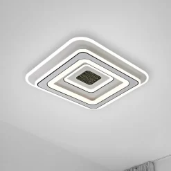 JUST LIGHT. LED-loftslampe Tolago, 49x49 cm, CCT, dæmpbar