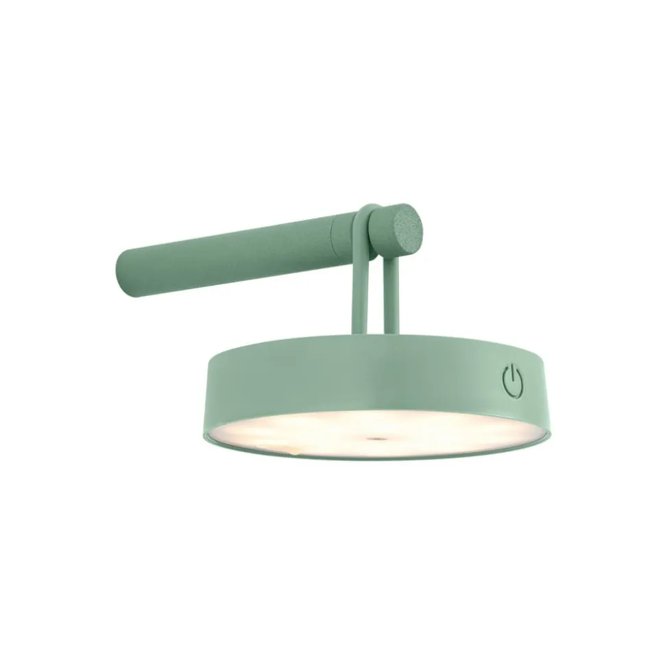 JUST LIGHT. LED-væglampe Arma, grøn, plast IP44