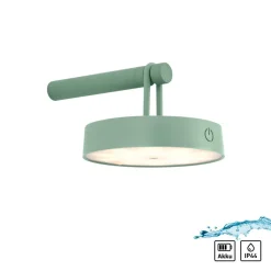 JUST LIGHT. LED-væglampe Arma, grøn, plast IP44