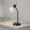 JUST LIGHT. Loki bordlampe, sort, jern, glas
