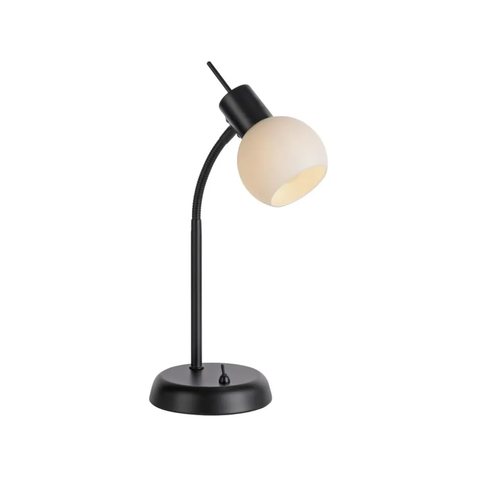 JUST LIGHT. Loki bordlampe, sort, jern, glas