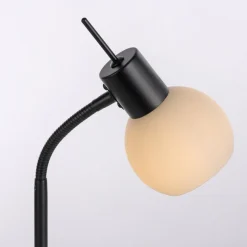 JUST LIGHT. Loki bordlampe, sort, jern, glas