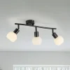 JUST LIGHT. Loki loftlampe, 3 lyskilder, lang, sort, jern