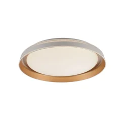 JUST LIGHT. Sati loftlampe, plast, hvid/messing