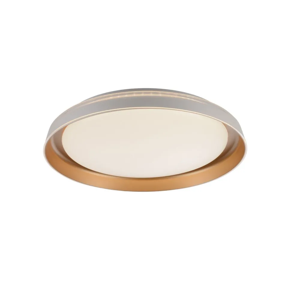 JUST LIGHT. Sati loftlampe, plast, hvid/messing