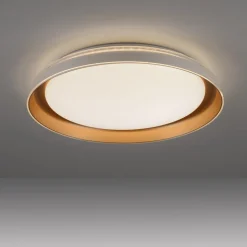 JUST LIGHT. Sati loftlampe, plast, hvid/messing