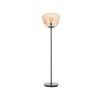 Kaizen gulvlampe, højde 140 cm, ravfarvet, glas