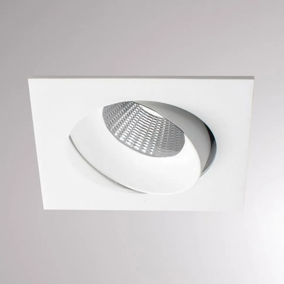 Kalio LED indbygningslampe, kantet, 2700K 24° hvid