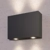 Kantet udendørs væglampe Henor med 4 LED