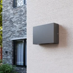 Kantet udendørs væglampe Henor med 4 LED