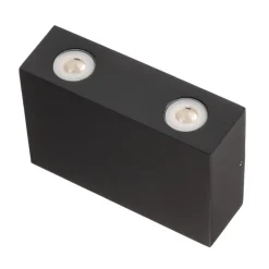 Kantet udendørs væglampe Henor med 4 LED