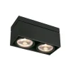 Kardamod loftlampe, sort, stål, længde 31,5 cm, 2 lyskilder.