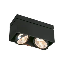 Kardamod loftlampe, sort, stål, længde 31,5 cm, 2 lyskilder.