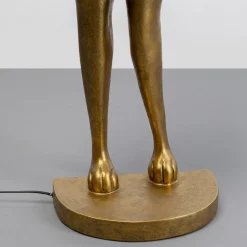KARE Animal Rabbit gulvlampe, guld, hvidt hørstof, 150 cm