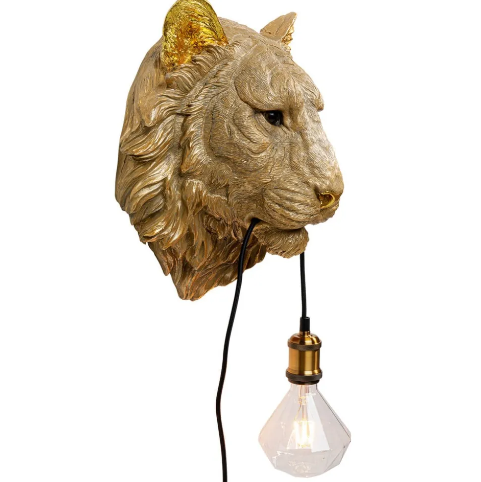 Kare Animal Tiger Head væglampe med stik