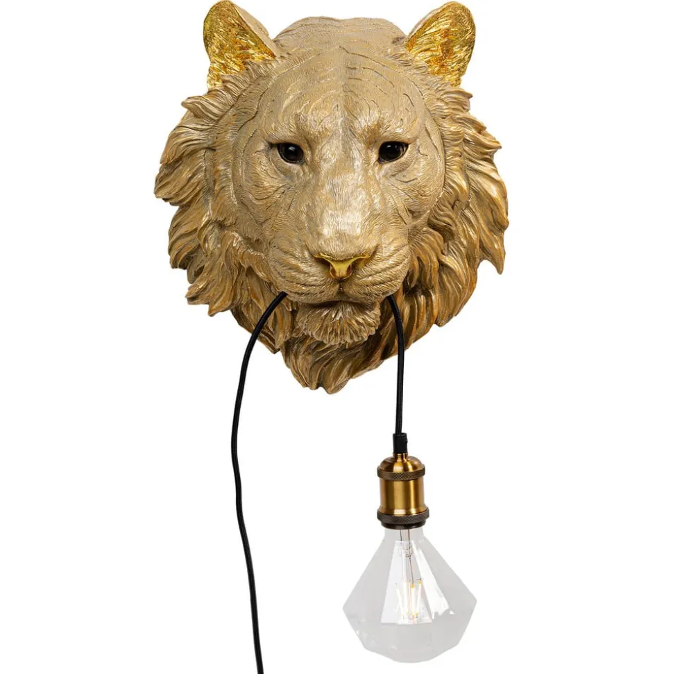 Kare Animal Tiger Head væglampe med stik