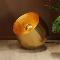 Kare Apollon gulvlampe, guld, Ø 50 cm