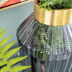 KARE Barfly-vase, grå, glas, højde 30 cm, mundblæst