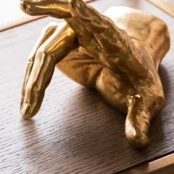 KARE bogstøtte Holding Fingers, guldfarvet, sæt med 2 stk