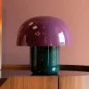 KARE bordlampe Mushroom, lilla/grøn, metal, 20 cm, E14