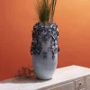 KARE Butterflies-vase, lyseblå, højde 50 cm, stentøj