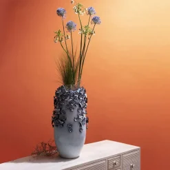 KARE Butterflies-vase, lyseblå, højde 50 cm, stentøj
