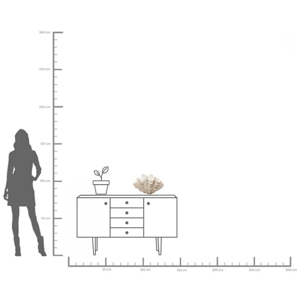 KARE Concha dekorativ vase, højde 29 cm, støbt sten, beige