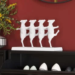 KARE Dancing Cows dekorativ figur, hvid, polyresin, højde 23 cm