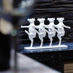 KARE Dancing Cows dekorativ figur, hvid, polyresin, højde 23 cm