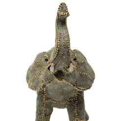 KARE dekorationsfigur Walking Elephant Pearls, højde 24 cm, grå