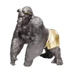 KARE dekorativ figur Monkey Beach, højde 20 cm, sort polyresin