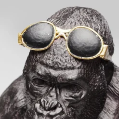 KARE dekorativ figur Monkey Beach, højde 20 cm, sort polyresin