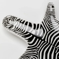 KARE dekorativ skål zebra, porcelæn, sort/hvid, håndmalet