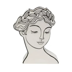 KARE Favola Lady-vase, højde 25 cm, keramik, sort/hvid