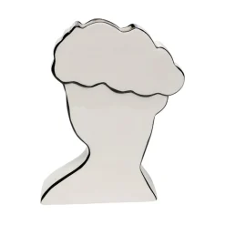 KARE Favola Lady-vase, højde 25 cm, keramik, sort/hvid