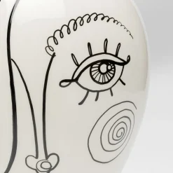KARE Favola Lady-vase, højde 30 cm, keramik, sort/hvid