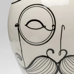 KARE Favola Men-vase, højde 30 cm, keramik, sort/hvid