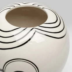 KARE Favola Men-vase, højde 30 cm, keramik, sort/hvid
