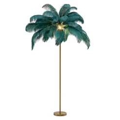 KARE Feather Palm gulvlampe med fjer, grøn