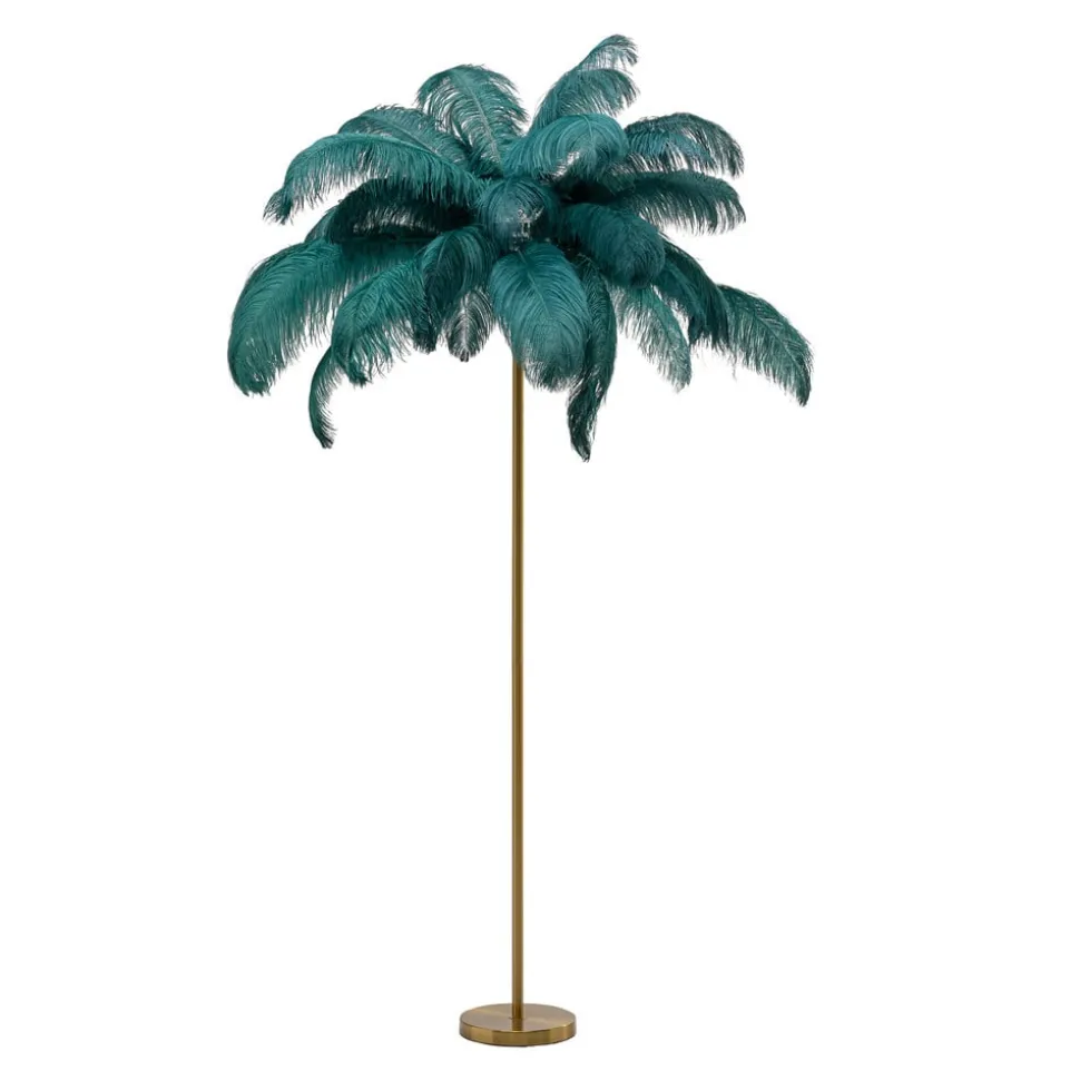 KARE Feather Palm gulvlampe med fjer, grøn