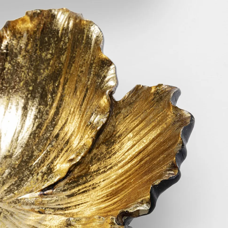 KARE Flower Bloom dekorativ skål, sort/guld, håndlavet