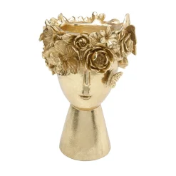 KARE Flowercrown dekorativ vase, højde 30 cm, Ø 20 cm, guldfarvet