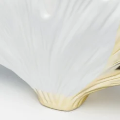 KARE Ginkgo Elegance-vase, højde 18 cm, stentøj, hvid, guld