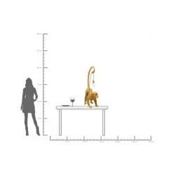 KARE gulvlampe Monkey Dance, guldfarvet, 120 cm, E27